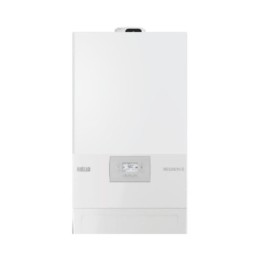 Riello Caldaia a Condensazione Residence Aqua BIS - Metano/GPL con Accumulo da 30lt Low NOx con Kit Fumi