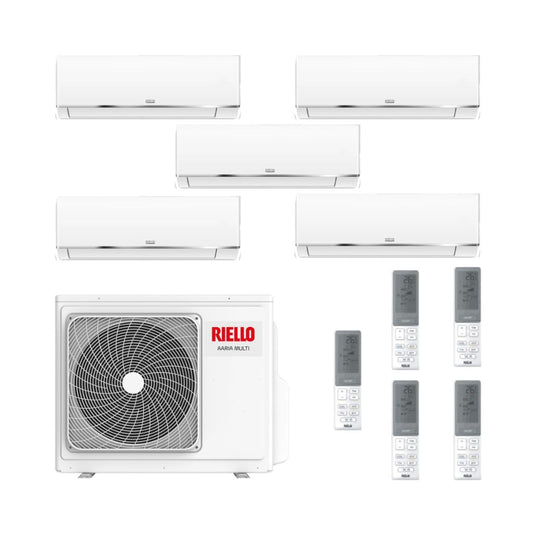Riello Climatizzatore Penta Split Aaria Start con Aaria Multi 590 PI - Gas R-32 Inverter A++/A+ Wi-Fi Optional