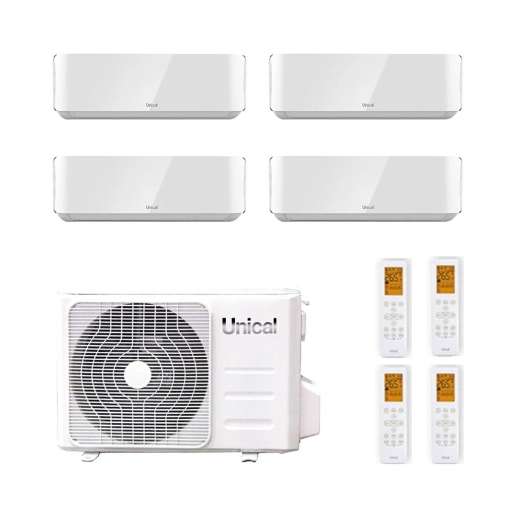 Unical Climatizzatore Quadri Split Air Cristal con KMX4 28HE - Gas R-32 Inverter A++/A+ Wi-Fi Optional