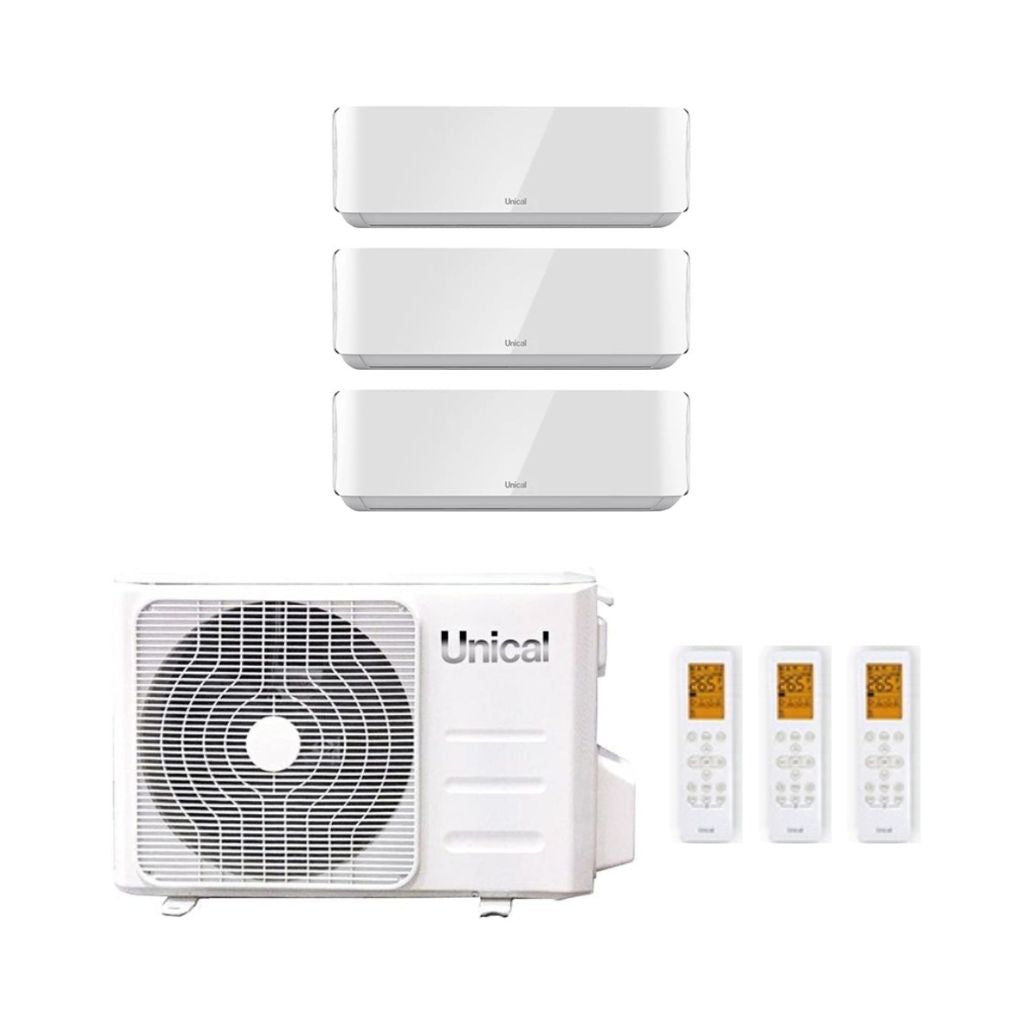 Unical Climatizzatore Trial Split Air Cristal con KMX4 28HE - Gas R-32 Inverter A++/A+ Wi-Fi Optional
