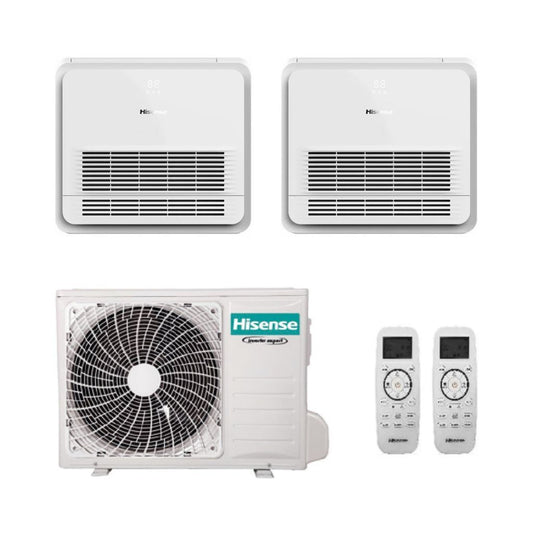 Hisense Climatizzatore Dual Split Console con 2AMW35U4RGC - Gas R-32 Inverter A++/A+ Wi-Fi Optional