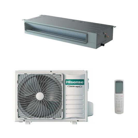 Hisense Climatizzatore Canalizzabile Serie Turbo ADT - Gas R-32 Inverter A++/A+ Wi-Fi Optional con Telecomando incluso