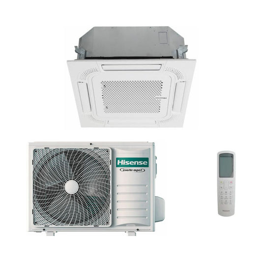 Hisense Climatizzatore Cassetta Serie Turbo ACT - Gas R-32 Inverter A++/A+ Wi-Fi Optional con Telecomando e Pannello inclusi