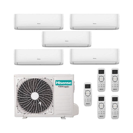 Hisense Climatizzatore Penta Split Hi-Comfort con 5AMW125U4RTA- Gas R-32 Inverter A++/A+ Wi-Fi