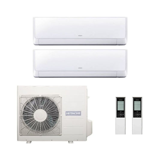 Hitachi Climatizzatore Dual Split Akebono con RAM-40NE2F - Gas R-32 Inverter A++/A+ Wi-Fi Optional
