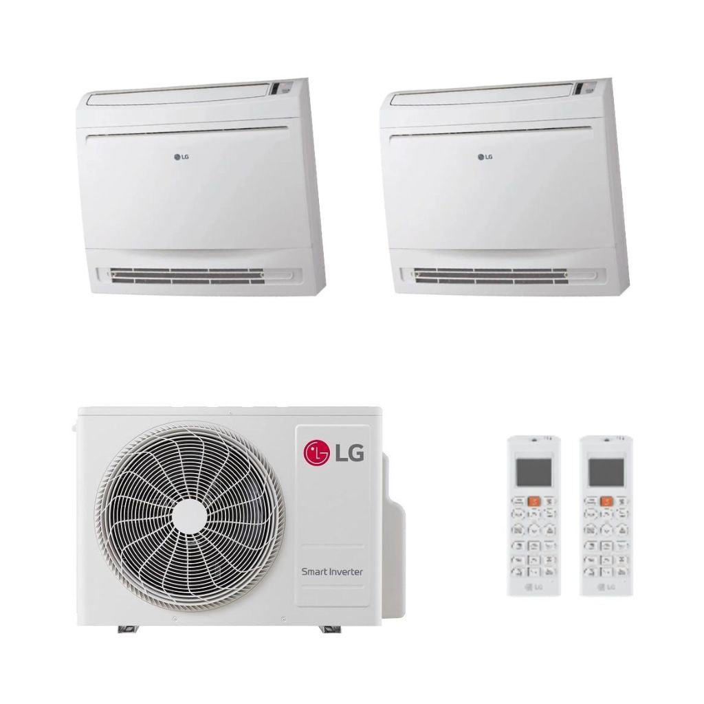LG Climatizzatore Dual Split a Console con MU4R25 - Gas R-32 Inverter A++/A+ Wi-Fi