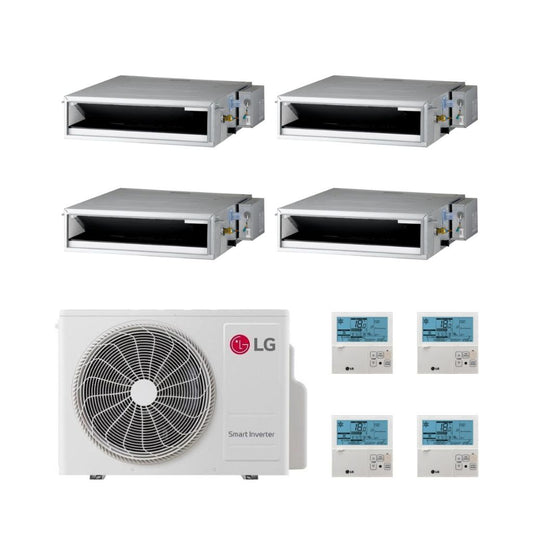 LG Climatizzatore Quadri Split Canalizzabile con MU4R25 - Gas R-32 Inverter A++/A+ Wi-Fi Optional con Comando incluso
