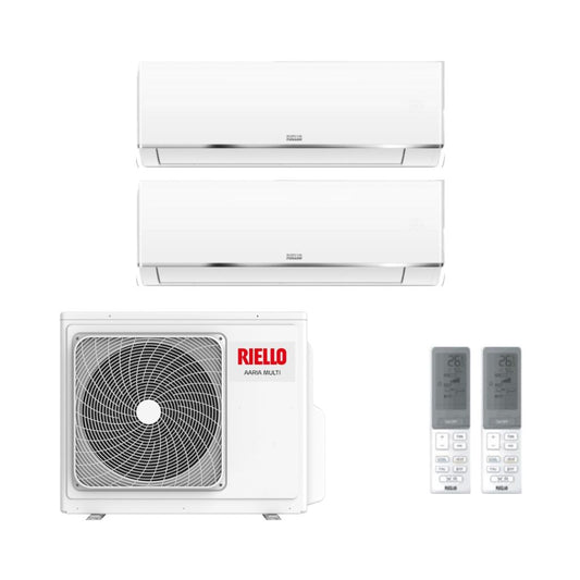 Riello Climatizzatore Dual Split Aaria Start con Aaria Multi 250 PI - Gas R-32 Inverter A++/A+ Wi-Fi Optional