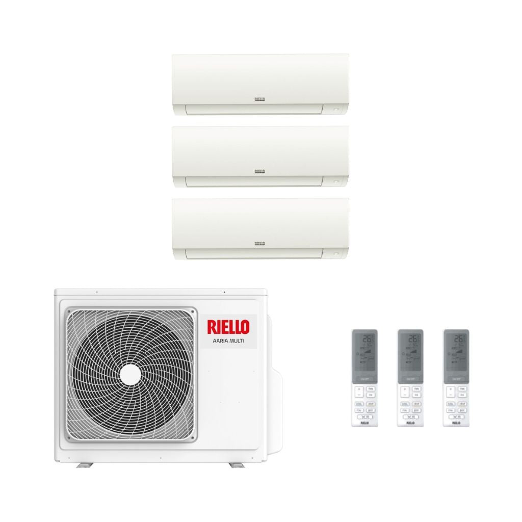 Riello Climatizzatore Trial Split Aaria Plus con Aaria Multi 485 PI - Gas R-32 Inverter A++/A+ Wi-Fi