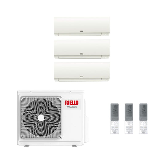 Riello Climatizzatore Trial Split Aaria Plus con Aaria Multi 355 PI - Gas R-32 Inverter A++/A+ Wi-Fi