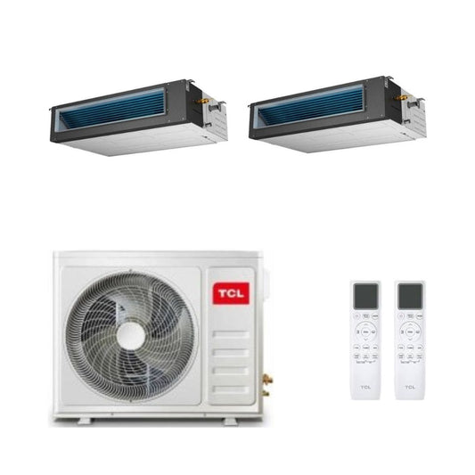 TCL Climatizzatore Dual Split Canalizzato con MT1420 - Gas R-32 Inverter A++/A+ Wi-Fi
