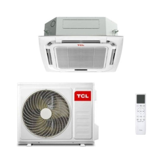 TCL Climatizzatore Cassetta a 4 Vie - Gas R-32 Inverter A++/A+ Wi-Fi con Pannello incluso