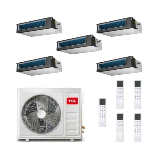 TCL Climatizzatore Penta Split Canalizzato con MT4250 - Gas R-32 Inverter A++/A+ Wi-Fi