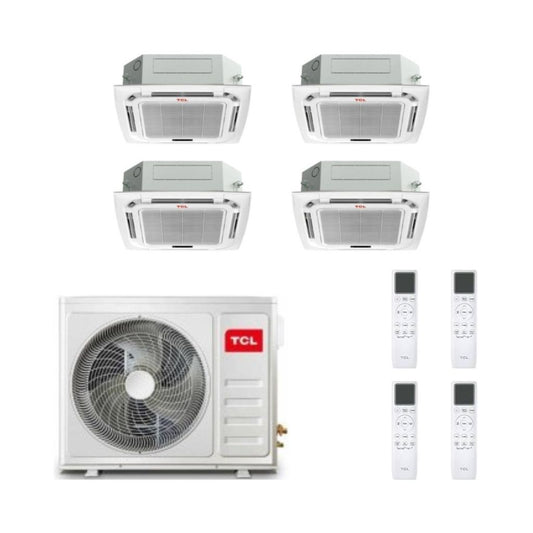 TCL Climatizzatore Quadri Split a Cassetta con MT3240 - Gas R-32 Inverter A++/A+ Wi-Fi - Pannello incluso