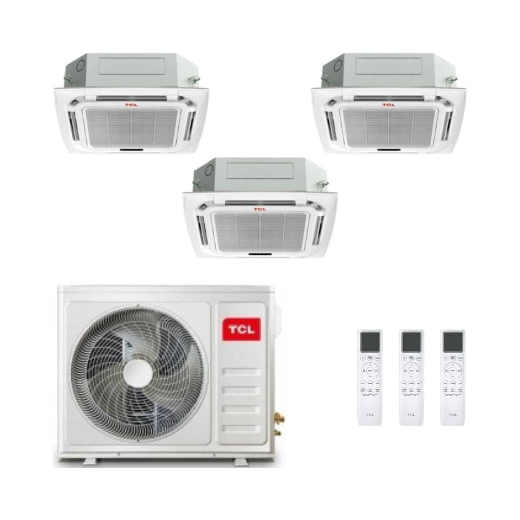 TCL Climatizzatore Trial Split a Cassetta con MT3240 - Gas R-32 Inverter A++/A+ Wi-Fi - Pannello incluso